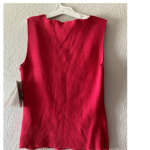 Nygard Collection Sleeveless Pomegranate Top Very Pretty Beading Size L - Picture 7 of 9